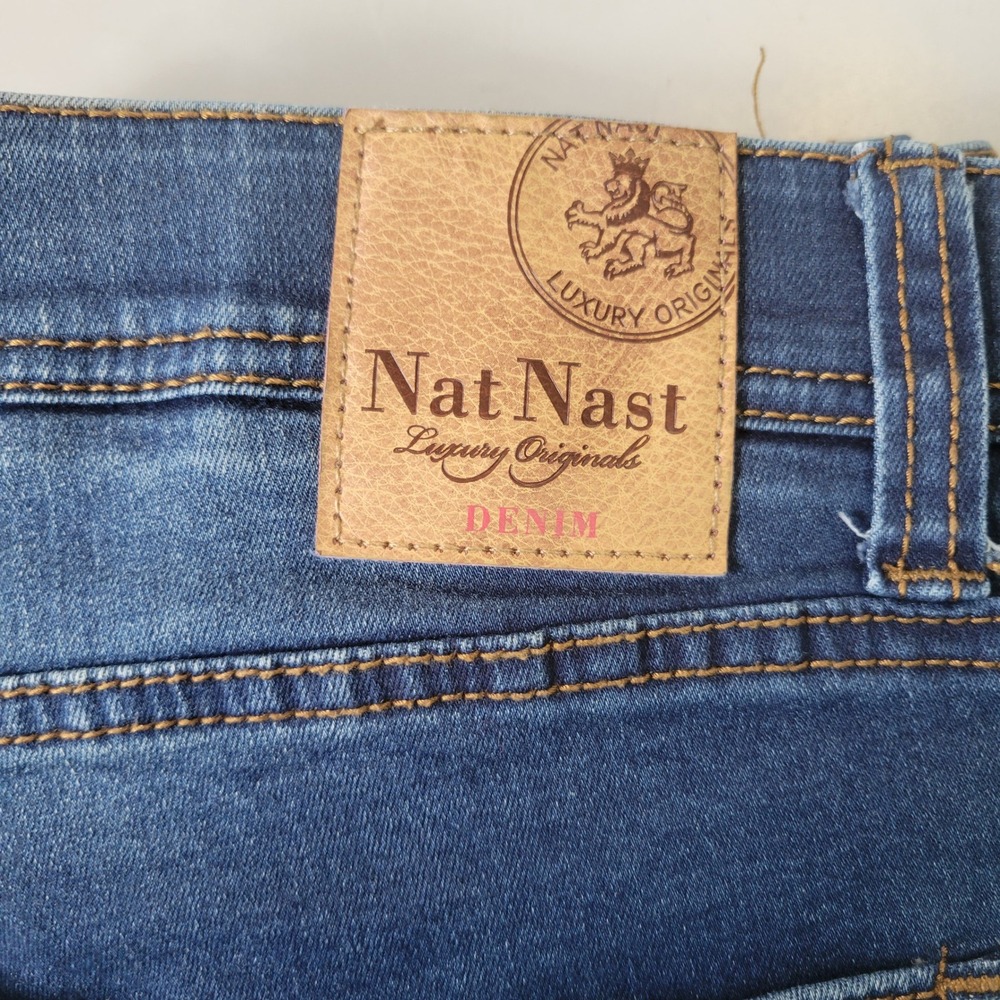 Nat Nast Luxury‎ Originals Denim Jeans Mens W36 L30 Relaxed Blue Cotton Blend - Picture 5 of 9